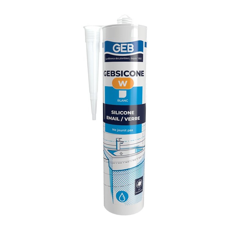 Mastic silicone GEBSICONE W en cartouche