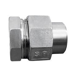 Raccord union 316L 3 pièces usinés femelle à souder BW inox BSP