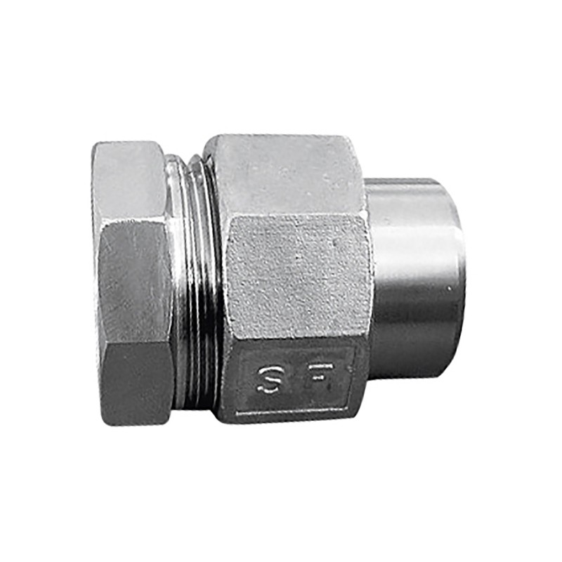 Raccord union 316L 3 pièces usinés femelle à souder BW inox BSP