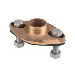 Bride d’adaptation ovale bronze pour robinet avec raccord à joint large