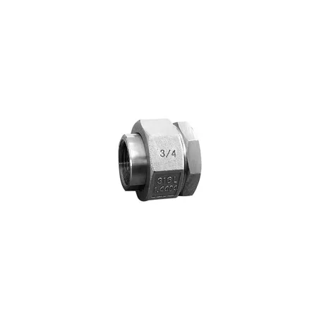 Raccord union 3 pièces usinés femelle - femelle acier inox ASTM A312 F316L BSP