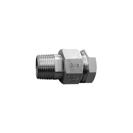 Raccord union 3 pièces usinés mâle - femelle acier inox ASTM A312 F316L BSP