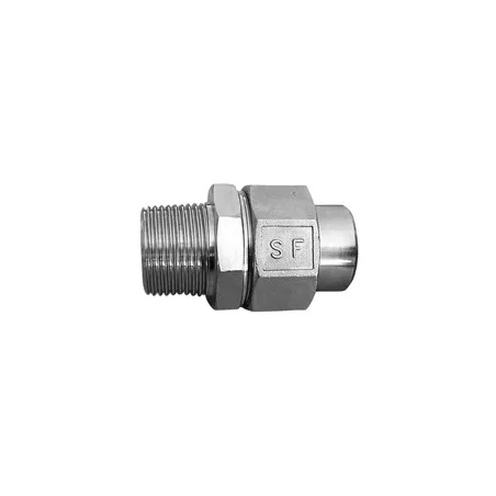 Raccord union 3 pièces usinés mâle à souder BW acier inox ASTM A312 F316L BSP