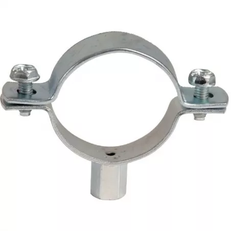 Collier série lourde nu (600kg) embase M8 / M10 acier zingué blanc 