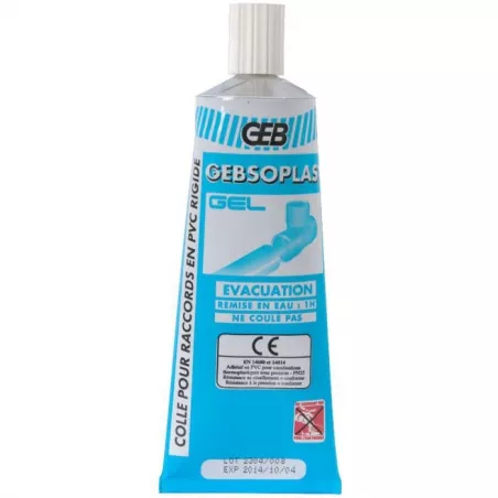 Colle PVC spéciale évacuation GEBSOPLAST GEL tube