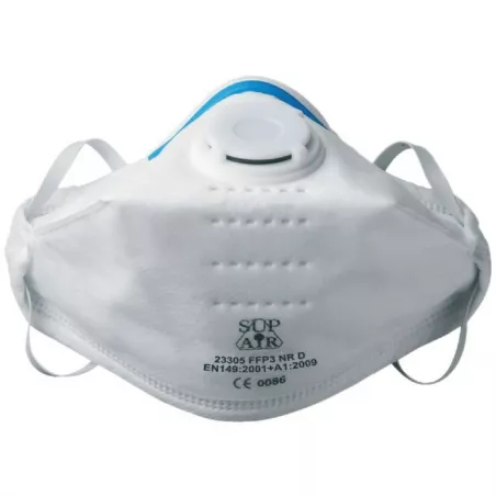 Masque pliable avec soupape FFP3 boîte de 20