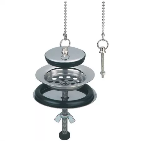 Dessus de siphon grille inox pour évier gré