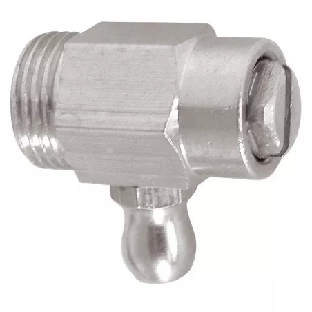 Vidange radiateur laiton nickelé acier avec joint torique mâle 3/8"