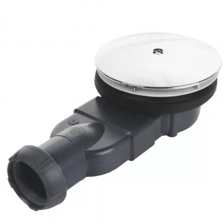 Bonde de douche ronde extra plate pour receveur Ø90mm