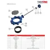 Nomenclature dn32-200 Robinet papillon à oreilles taraudées corps fonte / inox manchette EPDM ACS