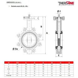  Dimensions robinet seul dn32-150 Robinet papillon à oreilles taraudées corps fonte / inox manchette EPDM ACS