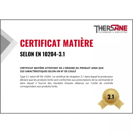 Certificat matière CCPU 3.1