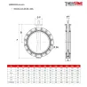 Dimensions robinet seul dn450-1400 Robinet papillon à oreilles taraudées gamme excellence TTV corps fonte papillon inox