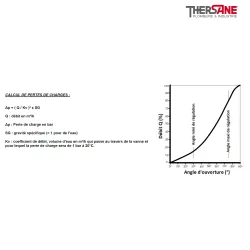 Calcul de pertes de charges Robinet papillon à oreilles taraudées gamme excellence TTV avec contacts pour réseaux incendie