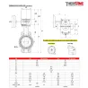 Dimension dn250-300 Robinet papillon à oreilles de centrage gamme excellence TTV sans contacts pour réseaux incendie