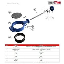 Nomenclature dn32-200 Robinet papillon à oreilles de centrage gamme excellence TTV corps fonte papillon fonte / inox 