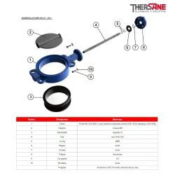 Nomenclature dn32-200 Robinet papillon à oreilles de centrage gamme excellence TTV corps fonte papillon uranus B6