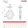 Dimensions robinet seul Robinet papillon à oreilles de centrage gamme excellence TTV corps fonte papillon inox manchette PTFE