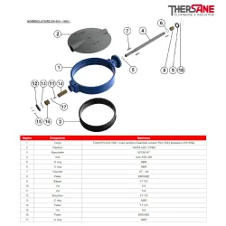 Nomenclature dn450-1400 Robinet papillon à oreilles de centrage gamme excellence TTV corps fonte papillon inox manchette EPDM