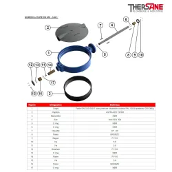 Nomenclature dn450-1400 Robinet papillon à oreilles de centrage gamme excellence TTV corps fonte papillon inox manchette NBR