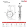 Dimensions DN 32-200 Robinet papillon à oreilles de centrage gamme excellence TTV corps fonte papillon cupro alu