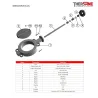 Nomenclature dn40-200 Robinet papillon à oreilles de centrage gamme excellence TTV metal / metal non étanche corps acier