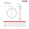 Dimension dn450-1400 Robinet papillon à oreilles de centrage gamme excellence TTV metal / metal non étanche corps acier