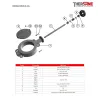 Nomenclature dn40-200 Robinet papillon à oreilles de centrage gamme excellence TTV metal / metal non étanche